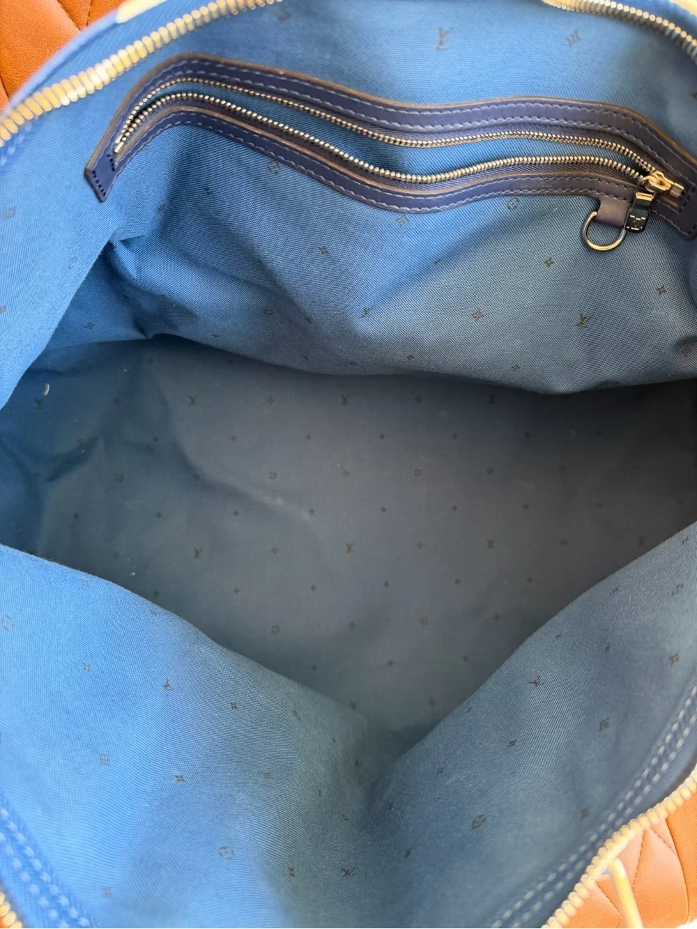 Louis Vuitton Blue and White Monogram Tie-Dye Keepall Duffel
